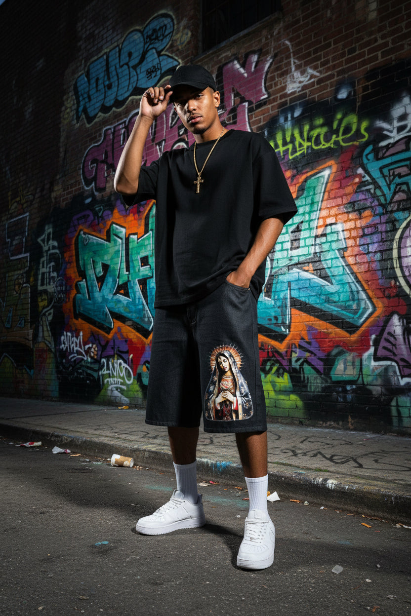 Tios Guadalupe kno-betta 998 Jet black shorts