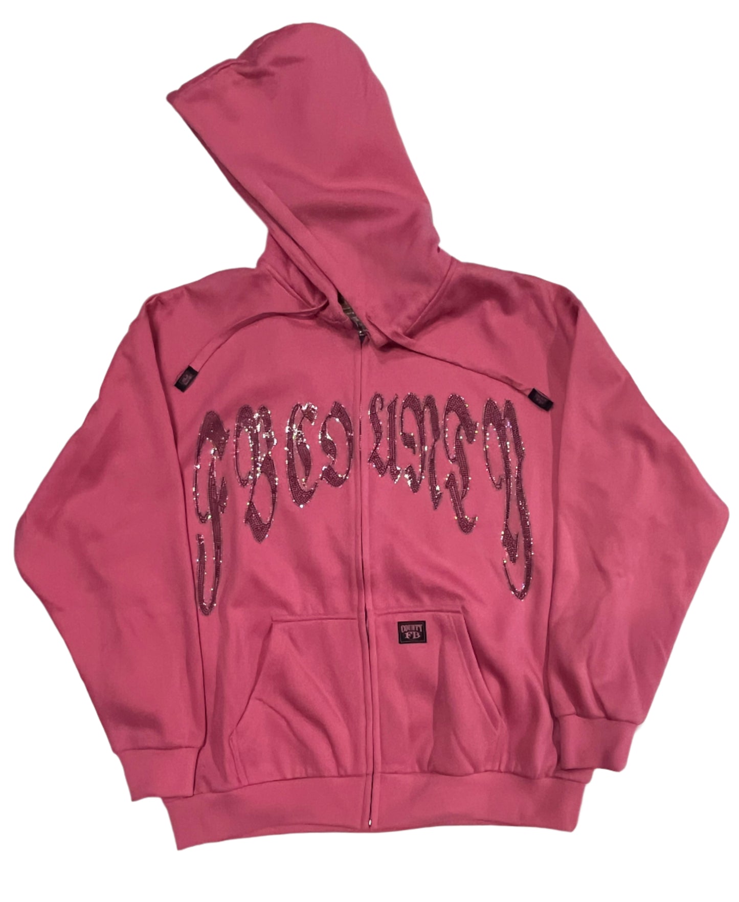 FB COUNTY RHINESTONE ZIP-UP HOOIDE