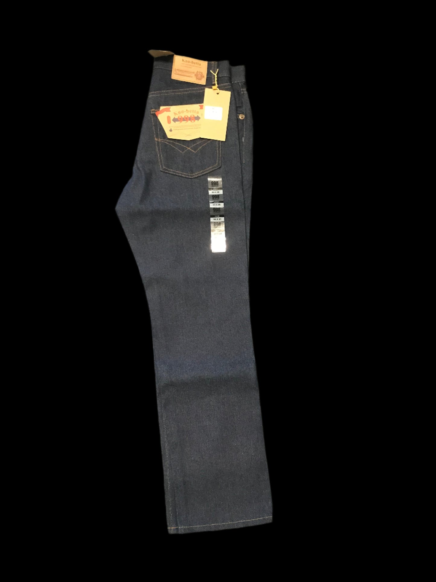 KNO-BETTA 998 PANTS RAW BLACK, RAW INDGO