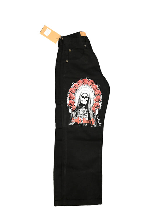 Tio Santa Muerte kno-betta 999 Jet Black baggy pants