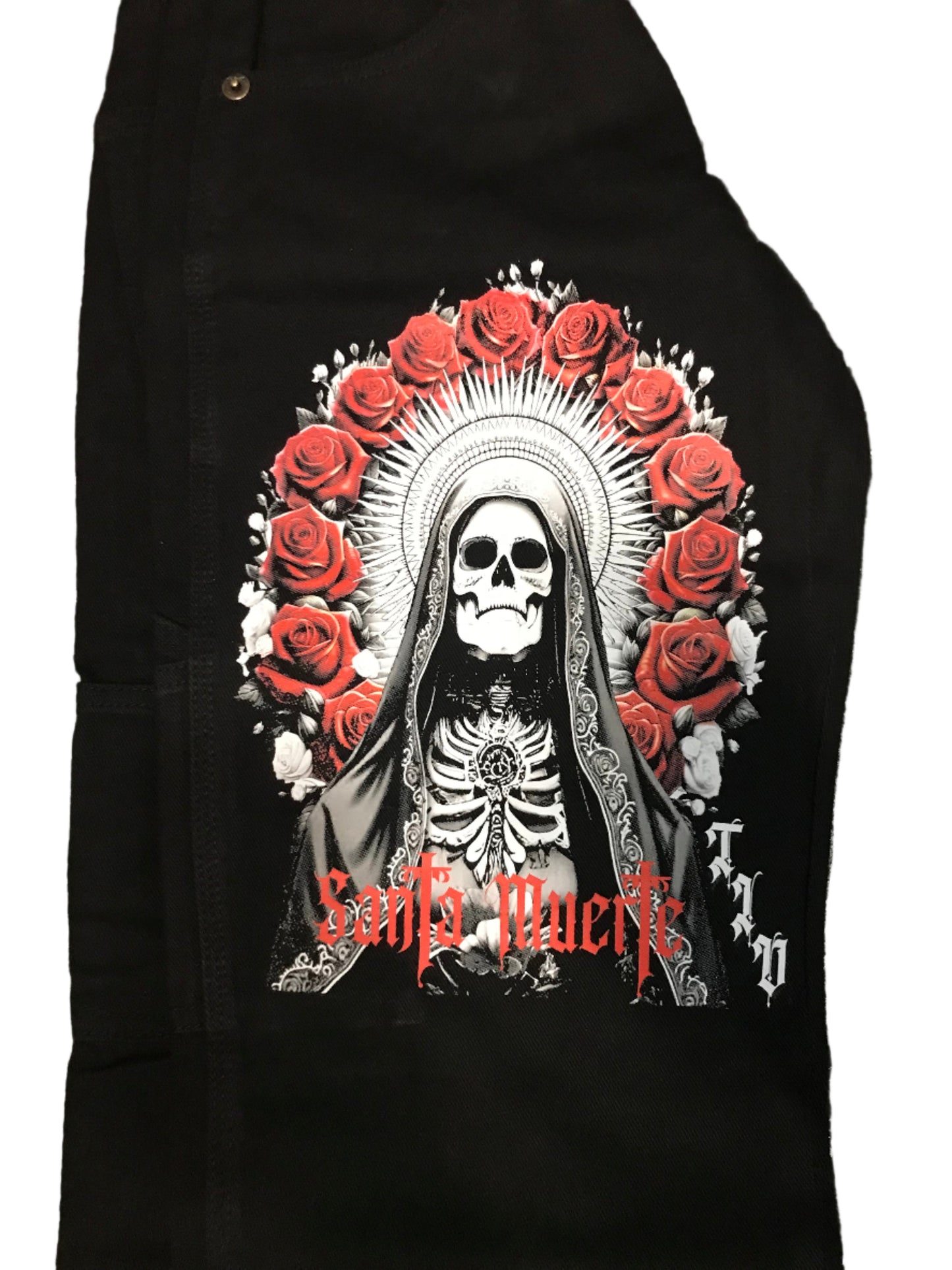 Tio Santa Muerte kno-betta 999 Jet Black baggy pants